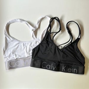 Calvin Klein sports bra bralette lot of 2 small s